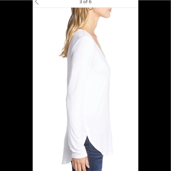 Halogen V neck tencel tunic size XS, NWT - Picture 2 of 7